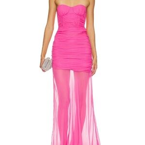 Loire Gown Camila Coelho Pink Strapless Dress